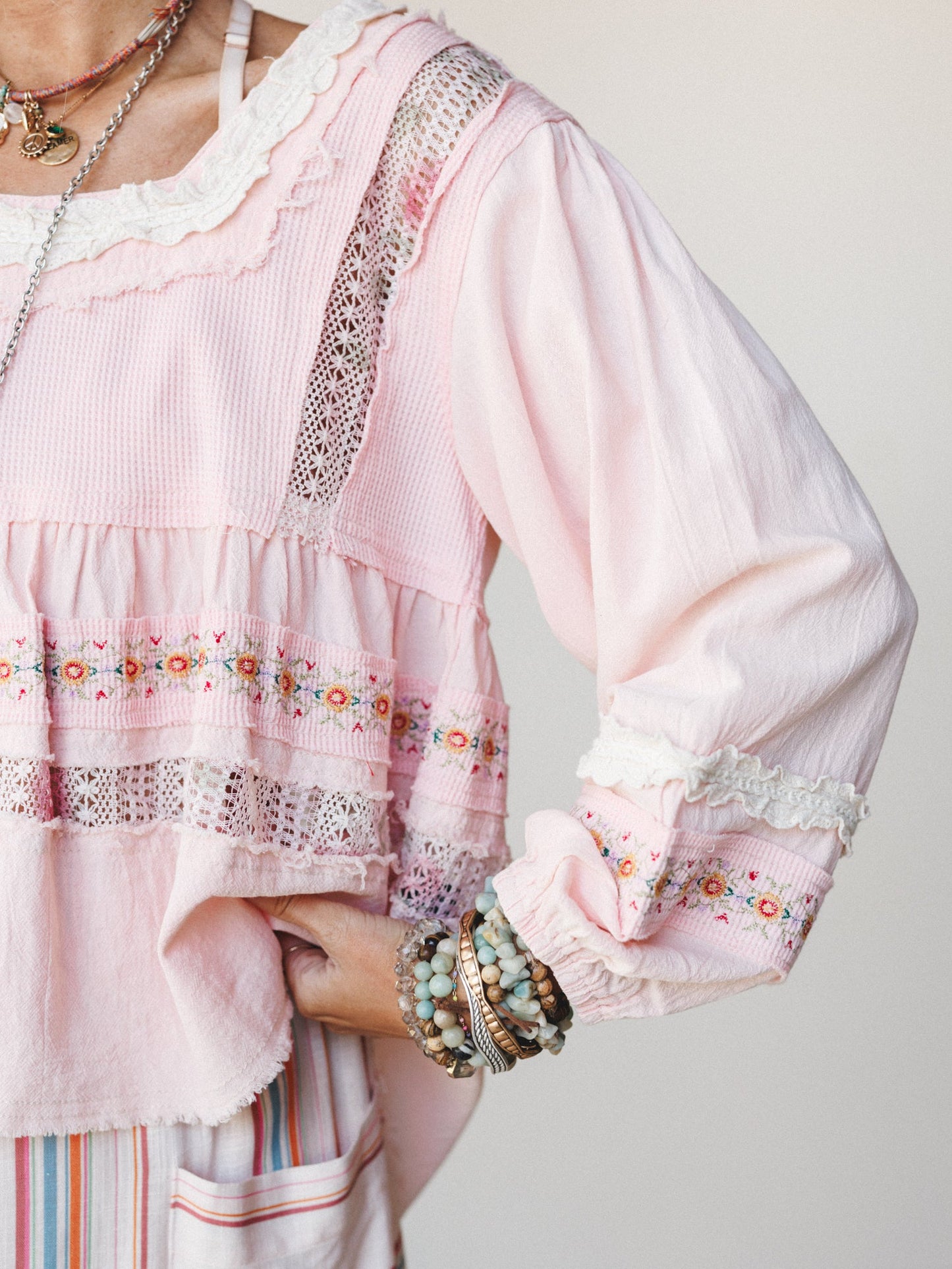 Willow Ways Blouse - Blush Multi