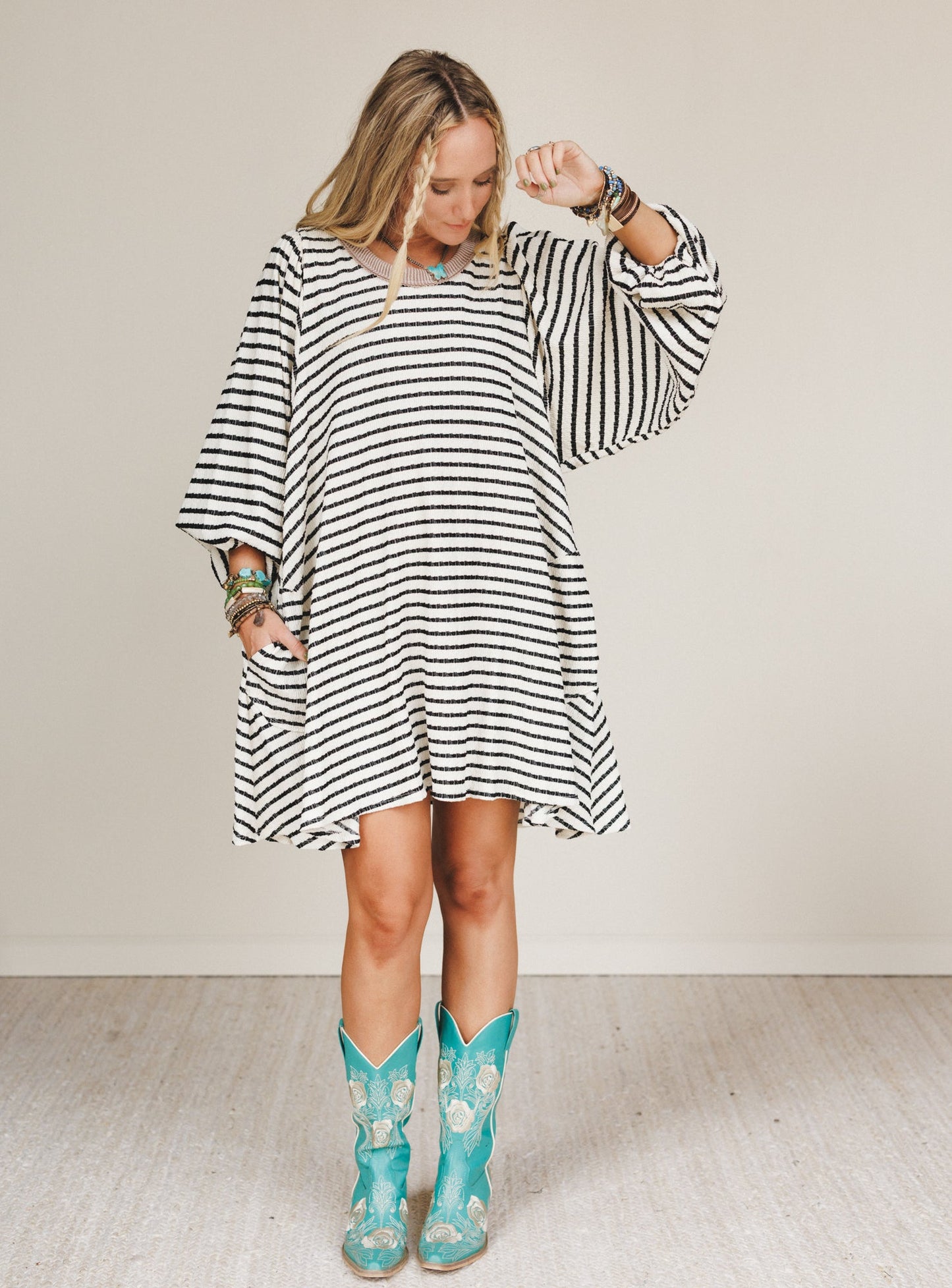 The Nest Good Feels Dress - Black Mocha