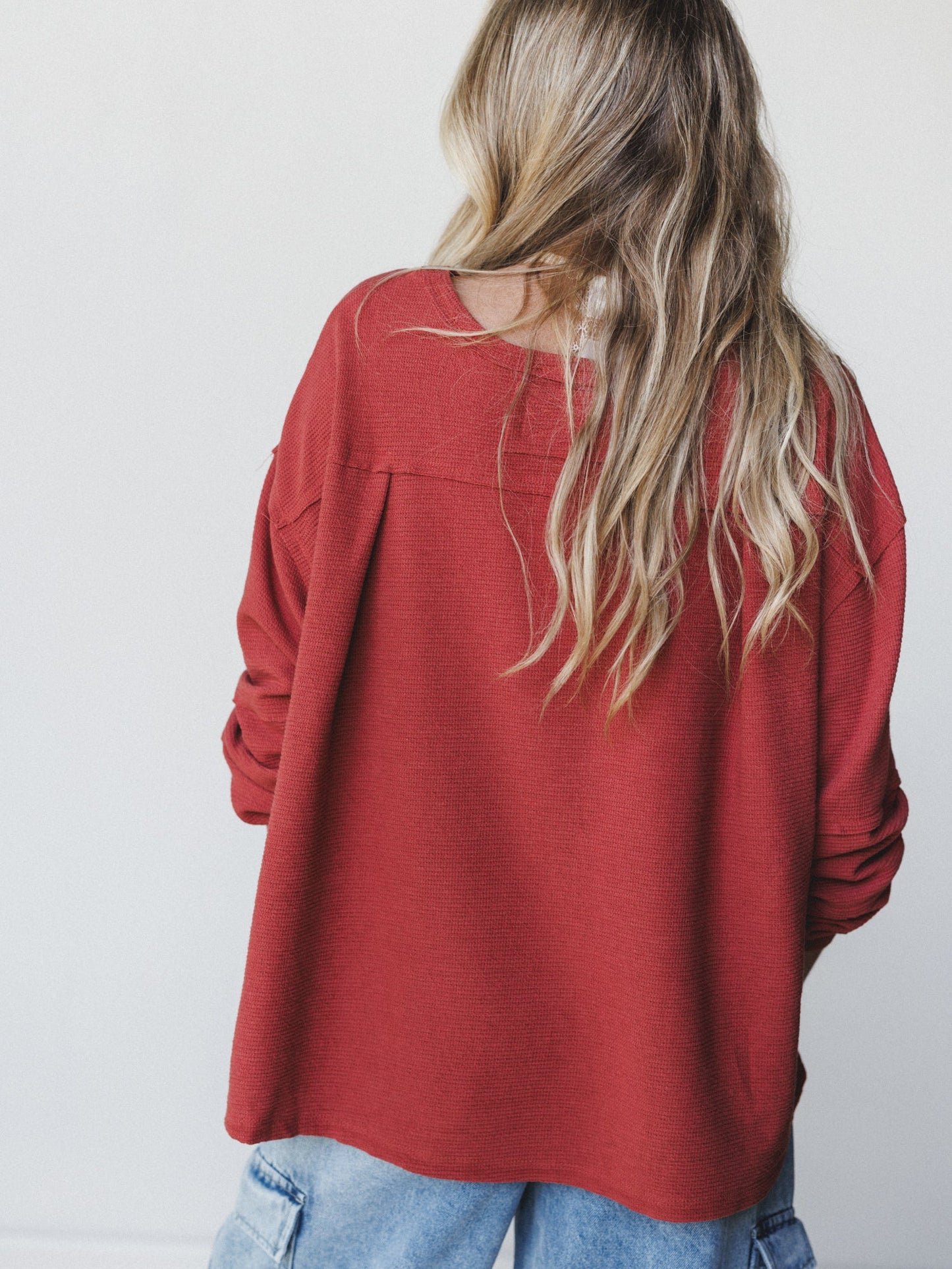The Nest Essential Sweater Top - Marsala