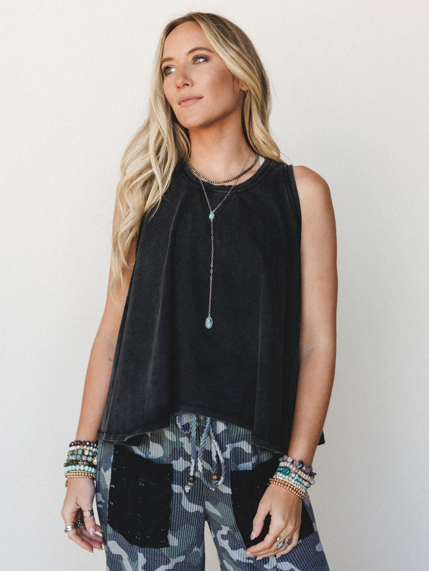 Sienna Wave Top - Ash Black