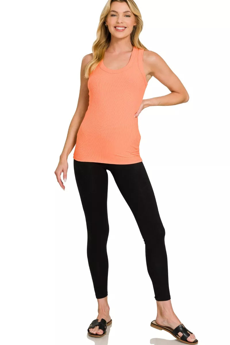 Hazel Blues® | Zenana Ribbed Scoop Neck Tank Top