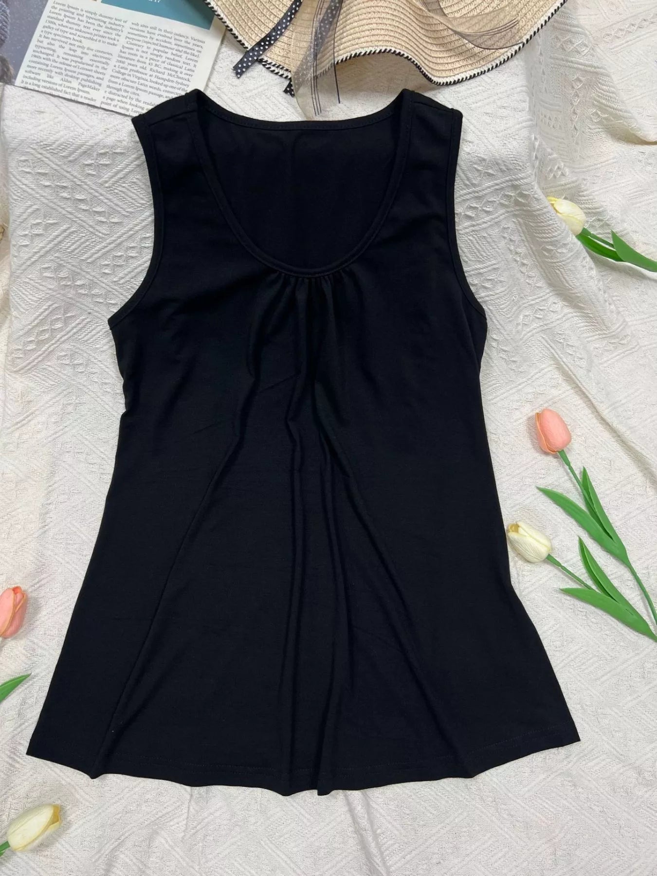 Hazel Blues® | Solid Color Round Neck Tank