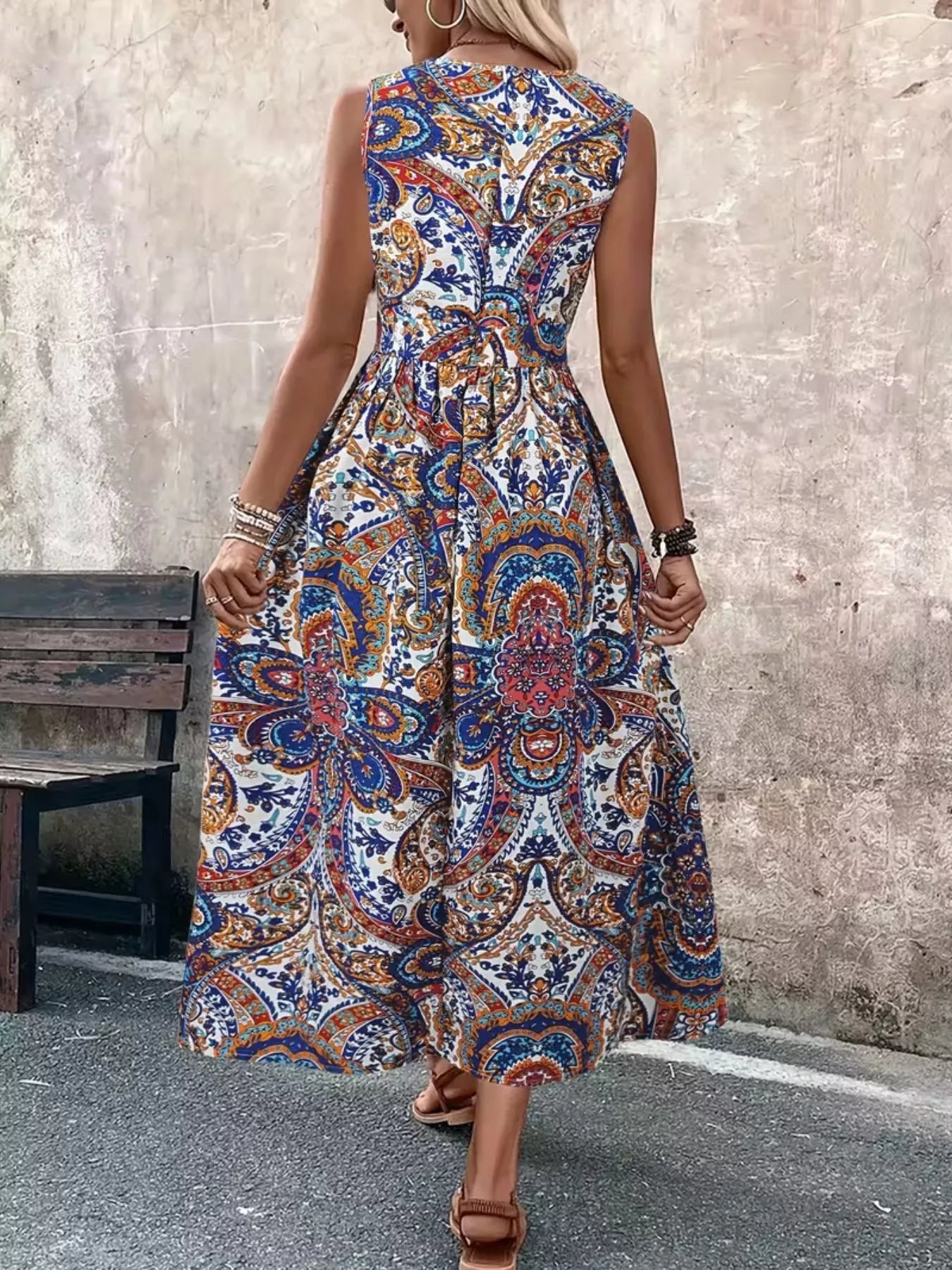 Hazel Blues® | Paisley Print Sleeveless Romper
