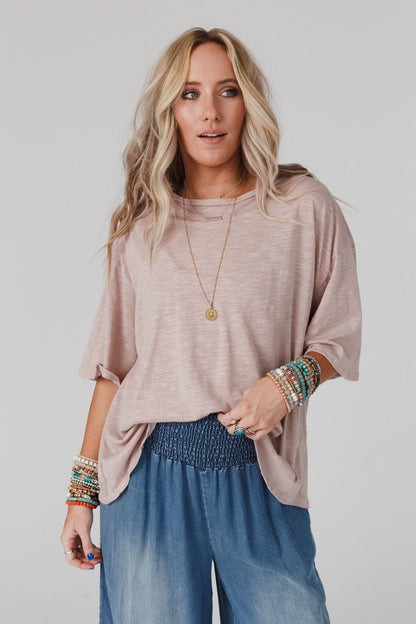 The Nest Your Favorite Slub Tee Shirt - Taupe