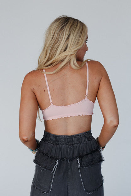Alix Bow Bralette - Pink