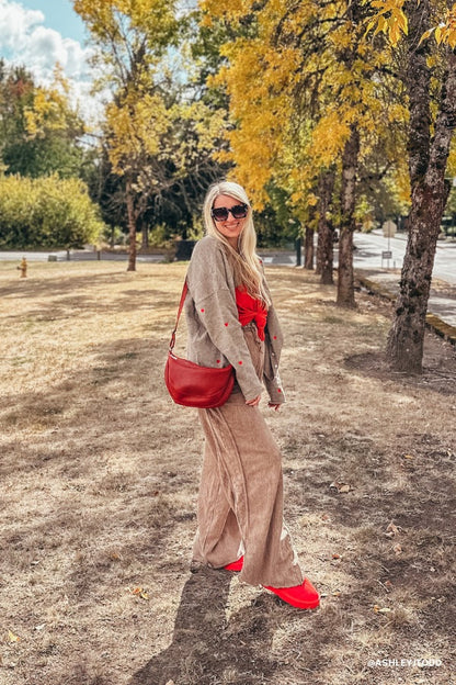 So Comfy Wide Leg Pant Full Length - Mocha
