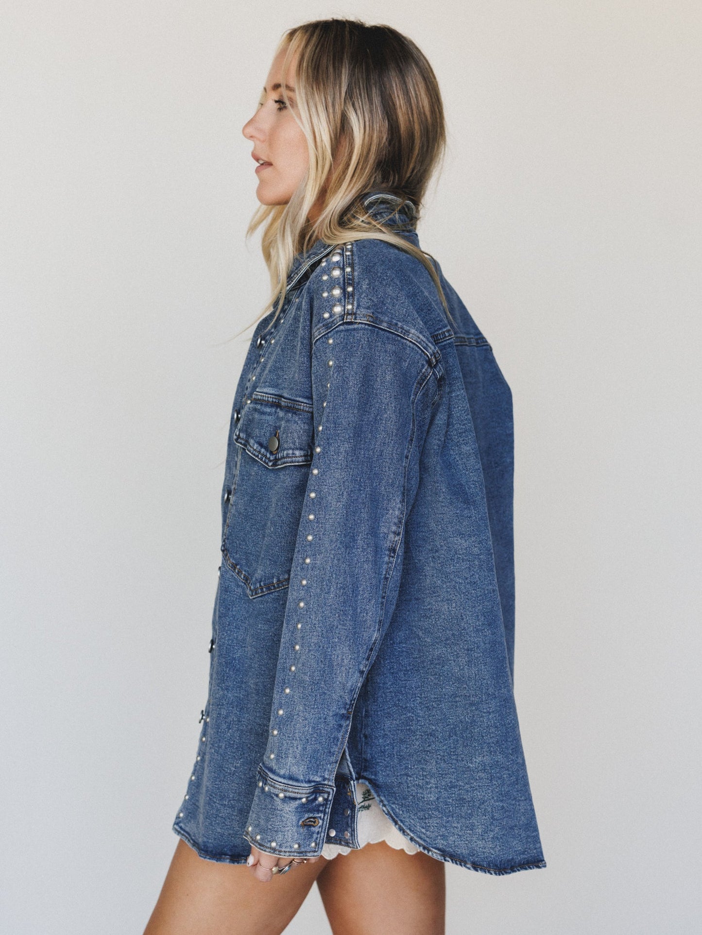 This Is It Studded Jacket - Medium Wash