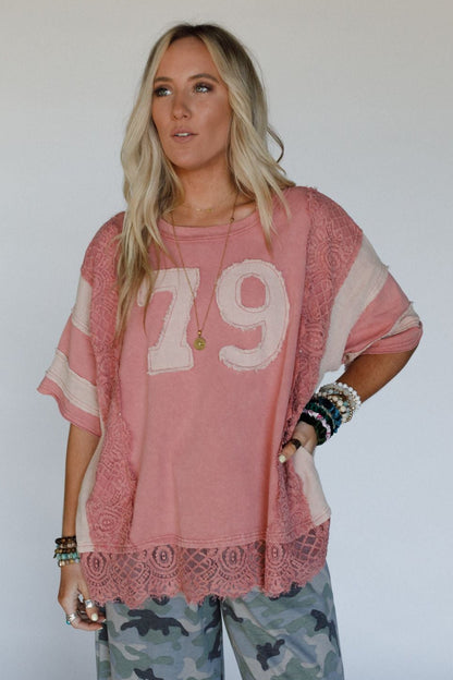 Slumber Party Patchwork Top - Pink