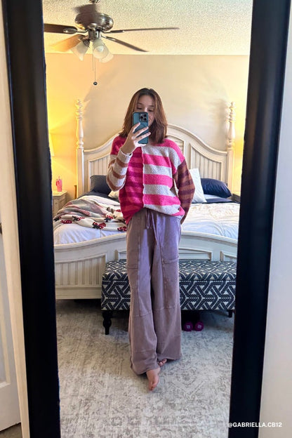 Lucky One Wide Leg Full Pant - Plum