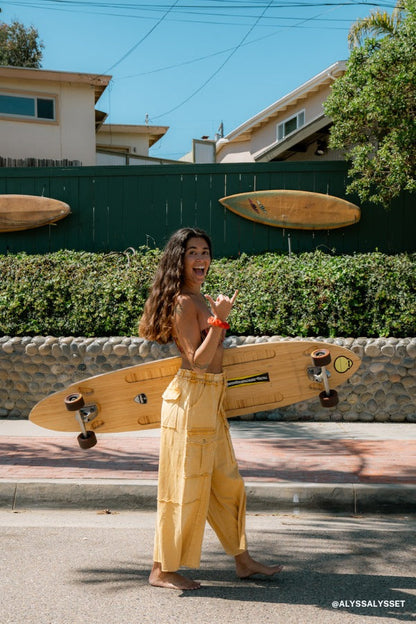Game On Cargo Wide Leg Pant - Mustard