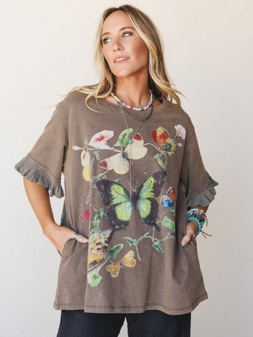 Garden Walks Tee - Ash