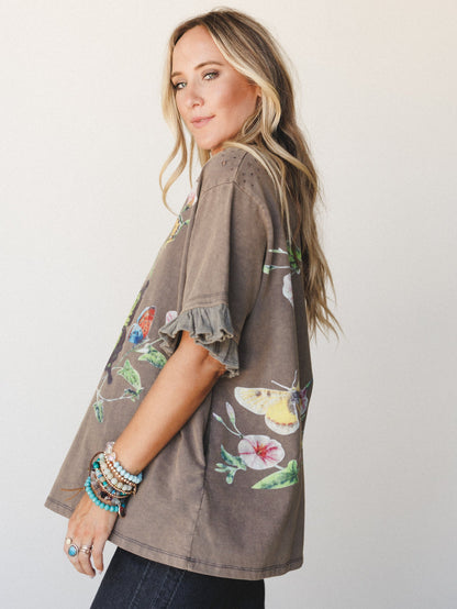 Garden Walks Tee - Ash