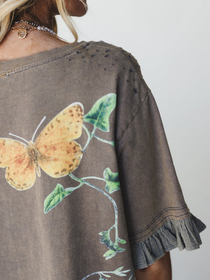 Garden Walks Tee - Ash