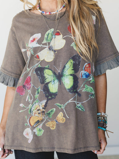 Garden Walks Tee - Ash
