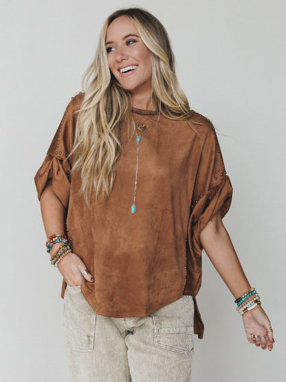Tomcat Studded High Low Top - Camel