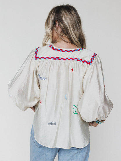 Spring is Here Blouse - Ivory
