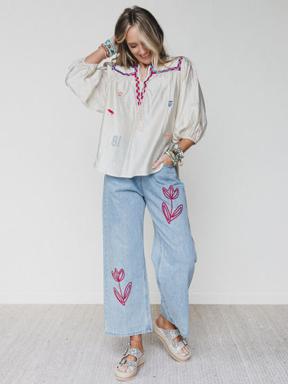 Spring is Here Blouse - Ivory