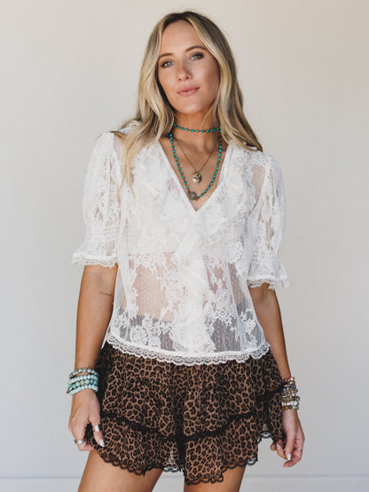 Lace Wonder Blouse - Ivory