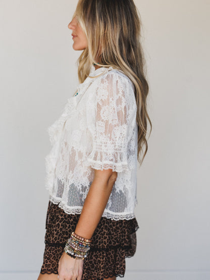 Lace Wonder Blouse - Ivory