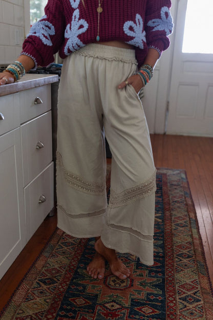 Any Day Wide Leg Pants - Taupe