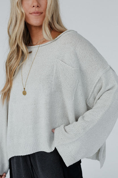 Got You Covered Drop Shoulder Pullover - Ash