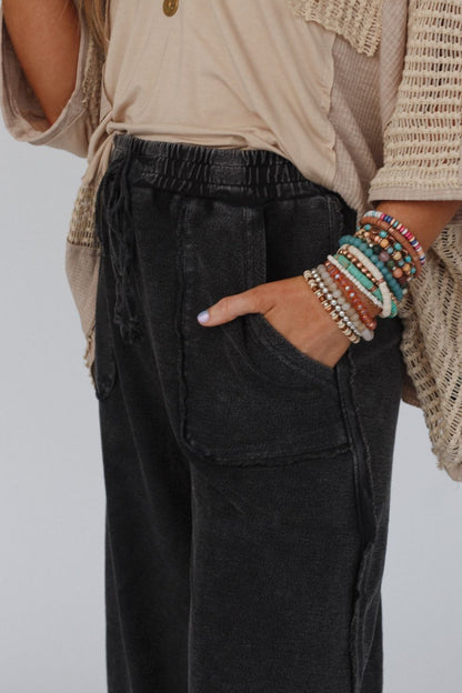 Easy Going Wide Leg Palazzo Pant - Black