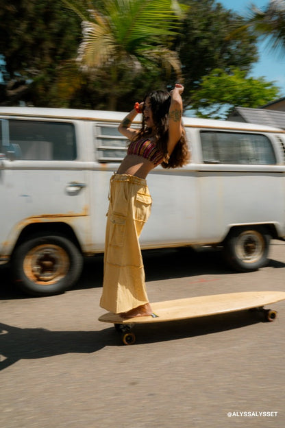 Game On Cargo Wide Leg Pant - Mustard
