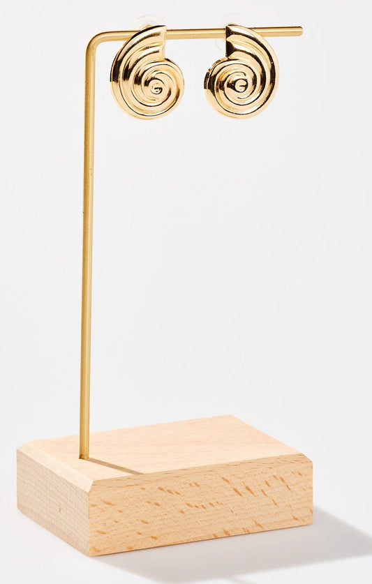 Faithy Jewels Sarah Shell Earrings ~ Gold