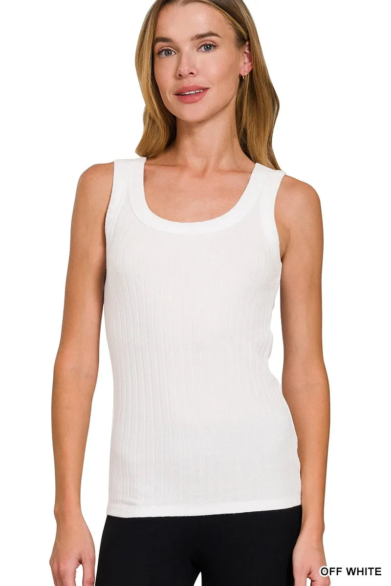 Hazel Blues® |  Zenana Melange Rib Tank Top