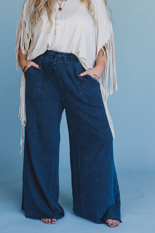 Relaxing Robin Wide Leg Pant - New Navy
