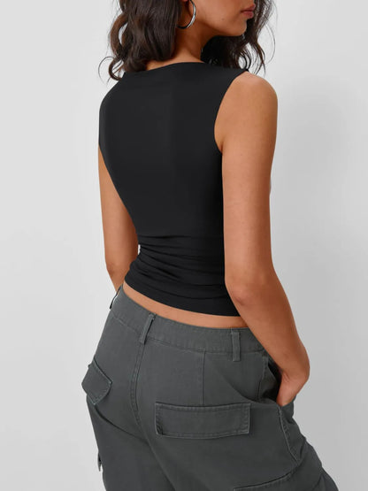 Hazel Blues® |  Solid Round Neck Tank
