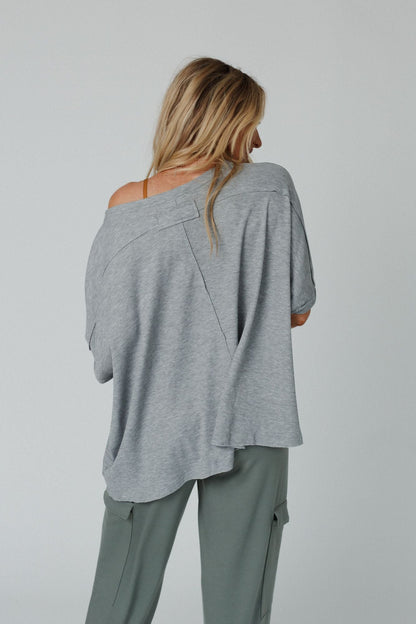 The Nest Kelsie Dolman Top- Heather Gray