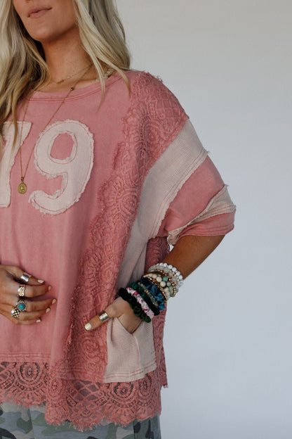 Slumber Party Patchwork Top - Pink