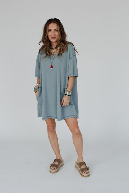 The Nest Soft Touch Tunic Dress - Seafoam
