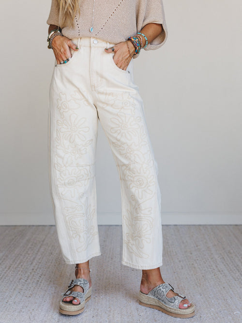 Groove Bloom Pants - Beige