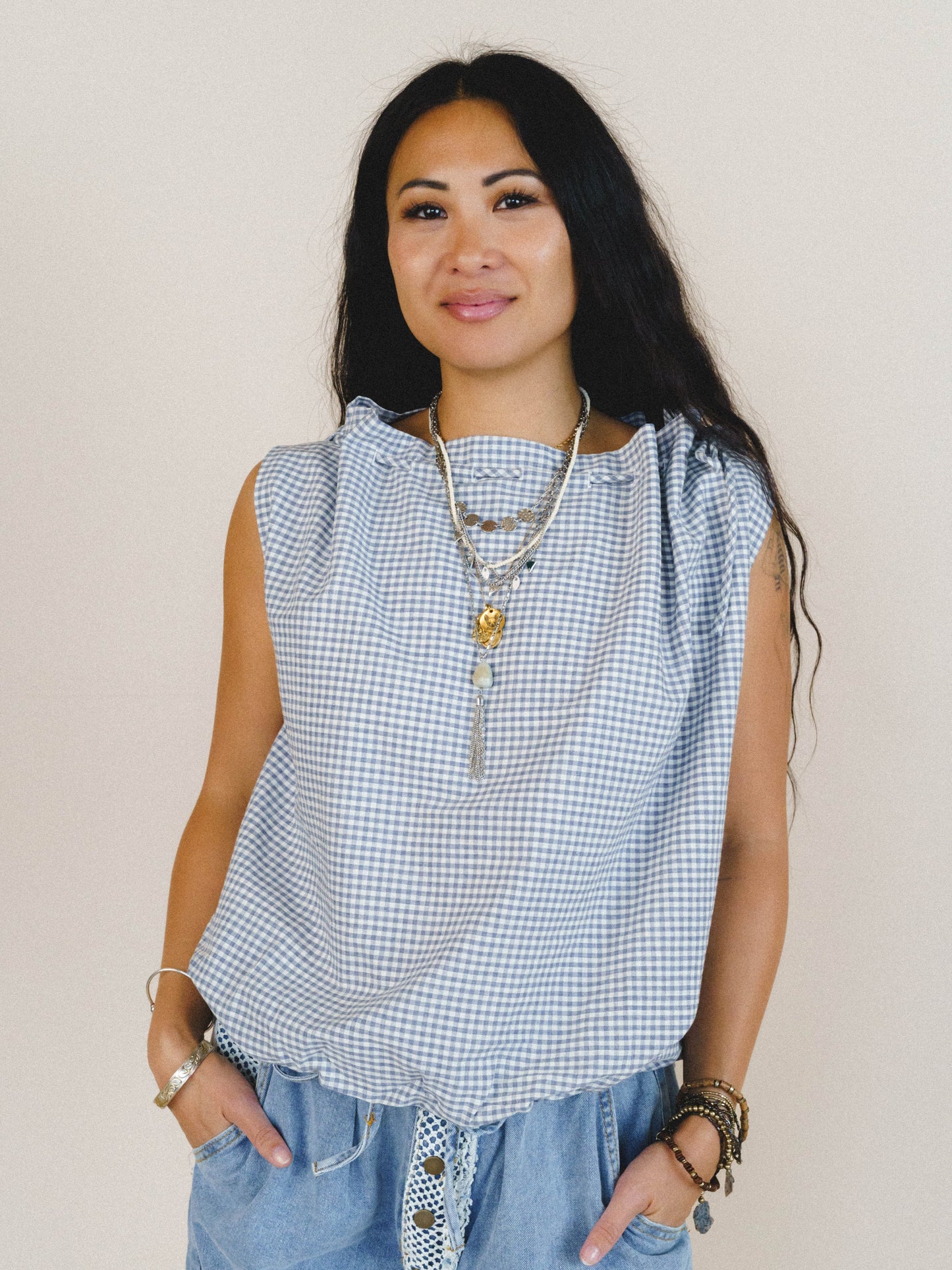 Golda Blouse - Navy