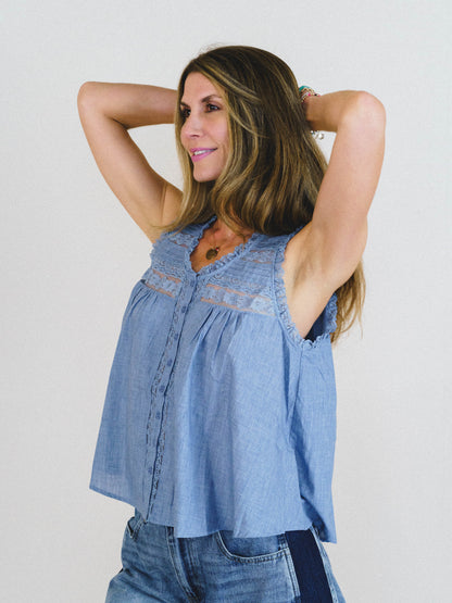 Soft Light Top - Denim Blue