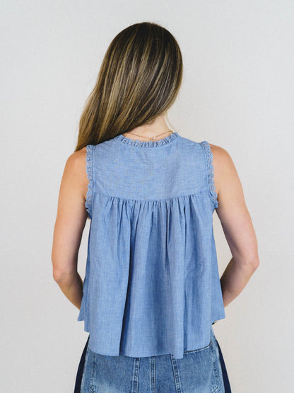 Soft Light Top - Denim Blue