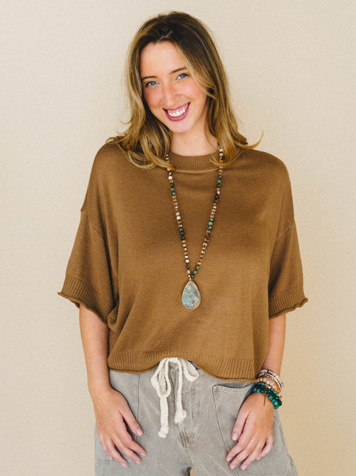 Nicely Knit Tee - Mocha