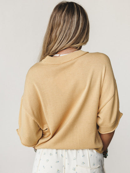 Nicely Knit Tee - Mustard