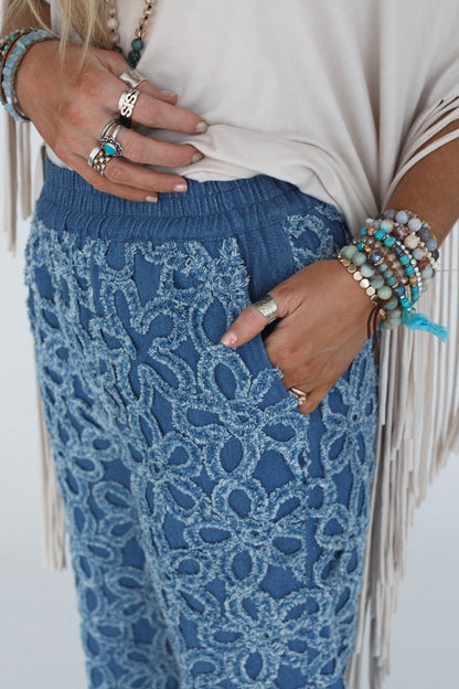 Super Bloom Wide Leg Pants - Denim