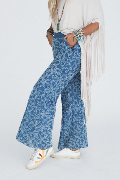 Super Bloom Wide Leg Pants - Denim