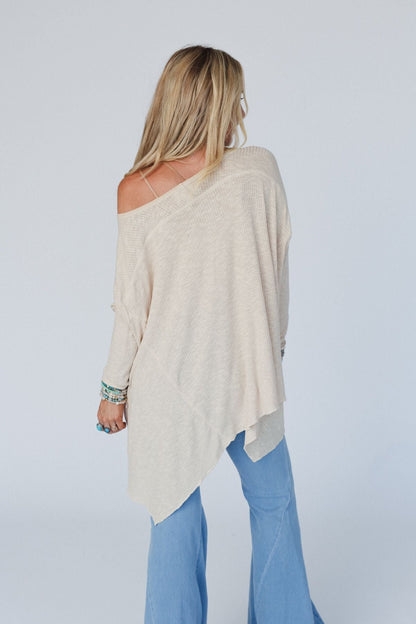 The Wren Long Sleeve Ribbed Tunic - Taupe