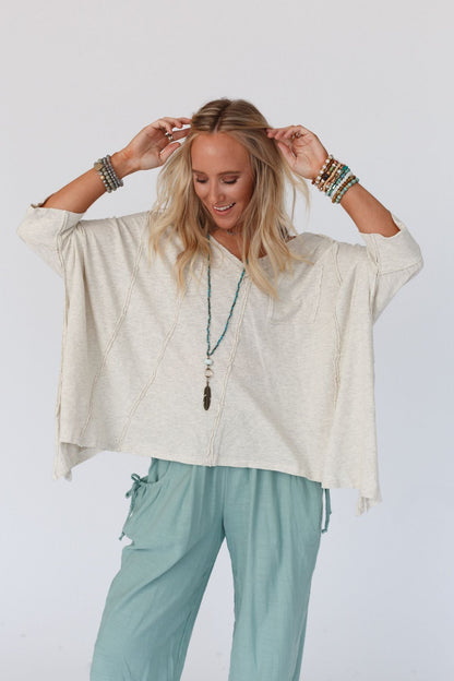Landon Oversized Top - Oatmeal