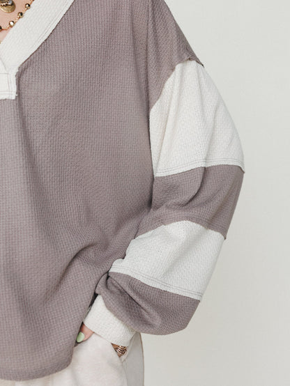 The Nest Elena Long Sleeve Top - Mocha Beige