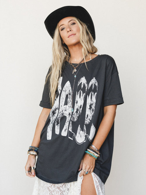 Yall Cowboy Boots Graphic Tee - Charcoal
