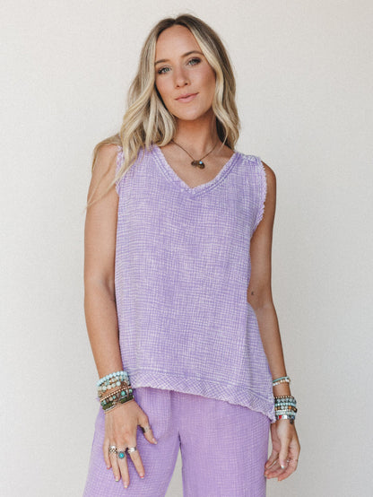 On A Trip Tank Top - Lavender