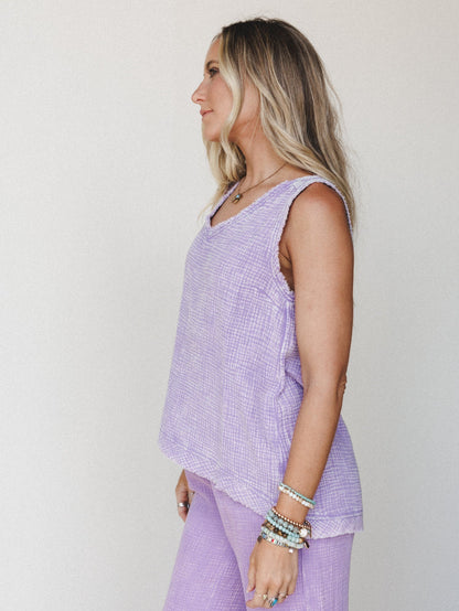 On A Trip Tank Top - Lavender