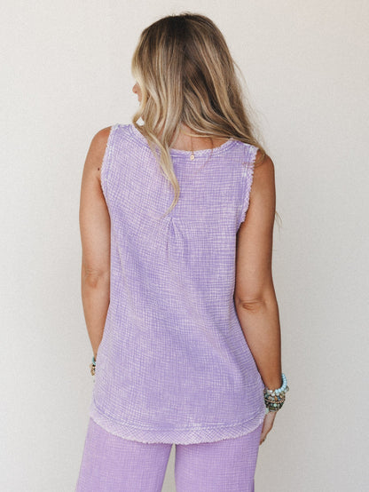 On A Trip Tank Top - Lavender