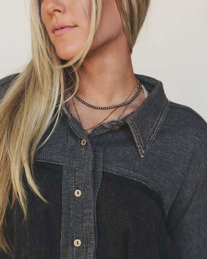 Flutter Fly Bell Sleeve Top - Black